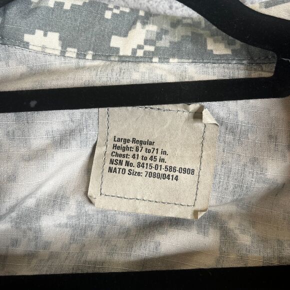 Army Combat Uniform Coat Team Soldier Certified Gear Men L Reg Perimeter Insect - Picture 6 of 10